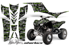 ATV Graphics Kit Quad Decal Sticker Wrap For Kawasaki KFX700 2003-2009 SSSH GREEN BLACK-atv motorcycle utv parts accessories gear helmets jackets gloves pantsAll Terrain Depot