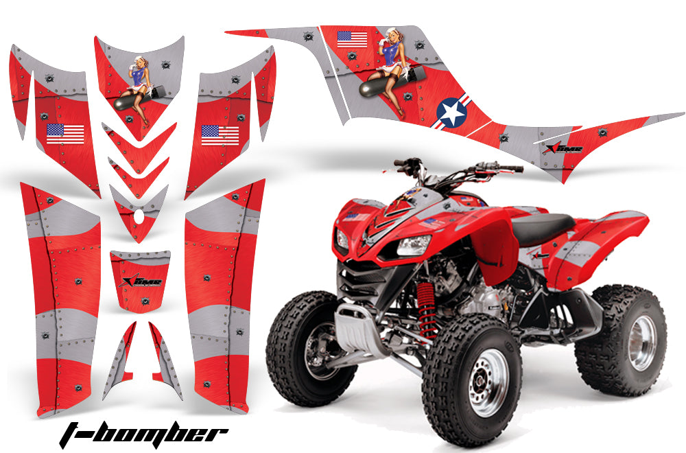 ATV Graphics Kit Quad Decal Sticker Wrap For Kawasaki KFX700 2003-2009 TBOMBER RED-atv motorcycle utv parts accessories gear helmets jackets gloves pantsAll Terrain Depot