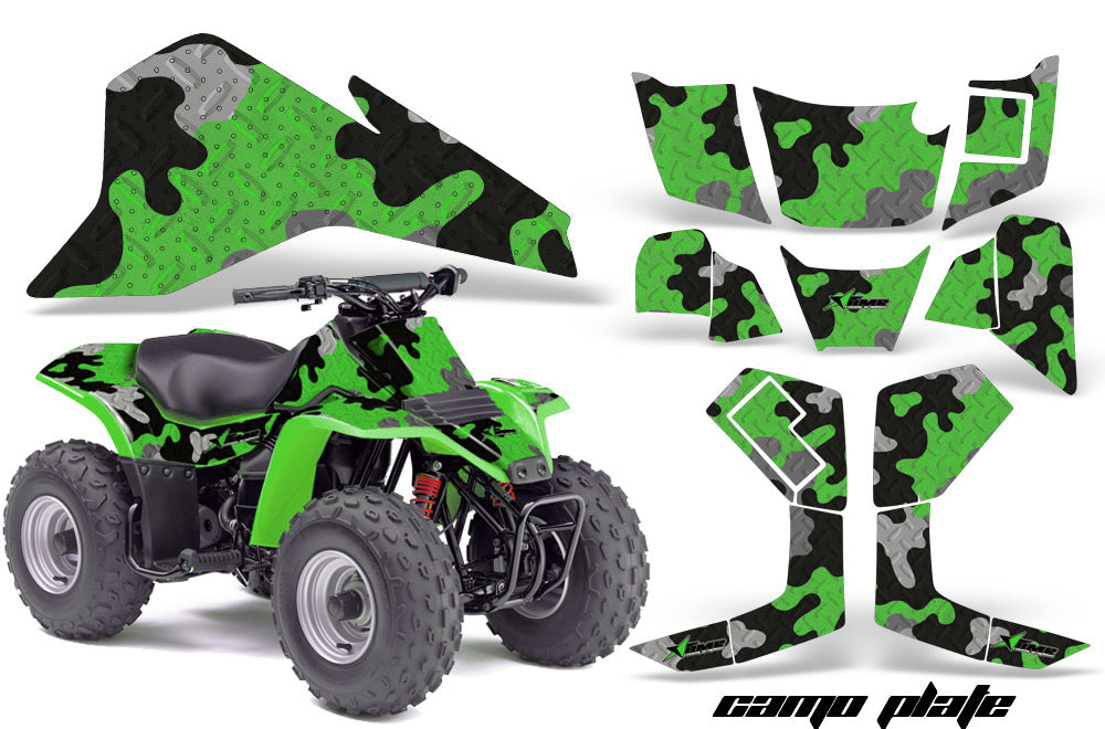 ATV Graphics Kit Quad Decal Sticker Wrap For Kawasaki KFX80 2003-2006 CAMOPLATE GREEN-atv motorcycle utv parts accessories gear helmets jackets gloves pantsAll Terrain Depot