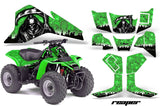 ATV Graphics Kit Quad Decal Sticker Wrap For Kawasaki KFX80 2003-2006 REAPER GREEN