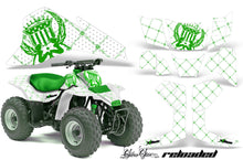 Load image into Gallery viewer, ATV Graphics Kit Quad Decal Sticker Wrap For Kawasaki KFX80 2003-2006 RELOADED GREEN WHITE-atv motorcycle utv parts accessories gear helmets jackets gloves pantsAll Terrain Depot
