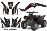 ATV Graphics Kit Quad Decal Wrap For Kawasaki KFX50 KFX90 2007-2017 BONES BLACK