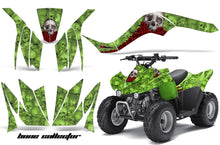 Load image into Gallery viewer, ATV Graphics Kit Quad Decal Wrap For Kawasaki KFX50 KFX90 2007-2017 BONES GREEN-atv motorcycle utv parts accessories gear helmets jackets gloves pantsAll Terrain Depot