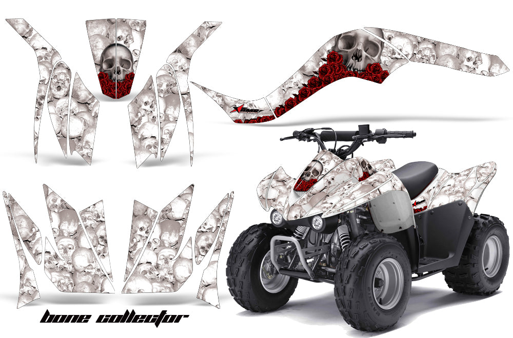 ATV Graphics Kit Quad Decal Wrap For Kawasaki KFX50 KFX90 2007-2017 BONES WHITE-atv motorcycle utv parts accessories gear helmets jackets gloves pantsAll Terrain Depot
