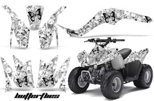 Load image into Gallery viewer, ATV Graphics Kit Quad Decal Wrap For Kawasaki KFX50 KFX90 2007-2017 BUTTERFLIES BLACK WHITE-atv motorcycle utv parts accessories gear helmets jackets gloves pantsAll Terrain Depot