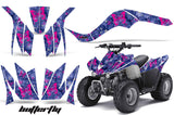 ATV Graphics Kit Quad Decal Wrap For Kawasaki KFX50 KFX90 2007-2017 BUTTERFLIES PINK BLACK