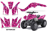 ATV Graphics Kit Quad Decal Wrap For Kawasaki KFX50 KFX90 2007-2017 BUTTERFLIES PURPLE PINK
