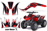 ATV Graphics Kit Quad Decal Wrap For Kawasaki KFX50 KFX90 2007-2017 CARBONX RED