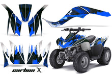 Load image into Gallery viewer, ATV Graphics Kit Quad Decal Wrap For Kawasaki KFX50 KFX90 2007-2017 CARBONX BLUE-atv motorcycle utv parts accessories gear helmets jackets gloves pantsAll Terrain Depot