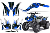 ATV Graphics Kit Quad Decal Wrap For Kawasaki KFX50 KFX90 2007-2017 CARBONX BLUE