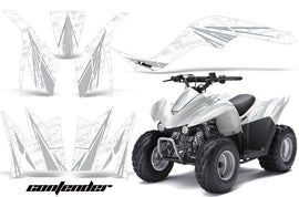 ATV Graphics Kit Quad Decal Wrap For Kawasaki KFX50 KFX90 2007-2017 CONTENDER SILVER WHITE-atv motorcycle utv parts accessories gear helmets jackets gloves pantsAll Terrain Depot
