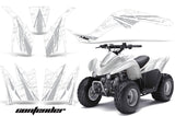 ATV Graphics Kit Quad Decal Wrap For Kawasaki KFX50 KFX90 2007-2017 CONTENDER SILVER WHITE