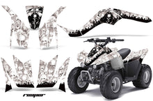 Load image into Gallery viewer, ATV Graphics Kit Quad Decal Wrap For Kawasaki KFX50 KFX90 2007-2017 REAPER WHITE-atv motorcycle utv parts accessories gear helmets jackets gloves pantsAll Terrain Depot