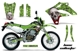 Dirt Bike Graphics Kit MX Decal Wrap For Kawasaki KLX250S 2004-2007 BONES GREEN-atv motorcycle utv parts accessories gear helmets jackets gloves pantsAll Terrain Depot