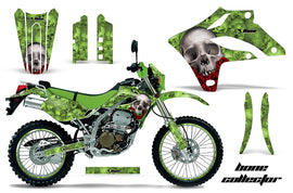 Graphics Kit MX Decal Wrap + # Plates For Kawasaki KLX250S 2004-2007 BONES GREEN-atv motorcycle utv parts accessories gear helmets jackets gloves pantsAll Terrain Depot