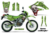 Graphics Kit MX Decal Wrap + # Plates For Kawasaki KLX250S 2004-2007 BONES GREEN
