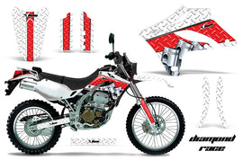 Dirt Bike Graphics Kit MX Decal Wrap For Kawasaki KLX250S 2004-2007 DIAMOND RACE RED WHITE-atv motorcycle utv parts accessories gear helmets jackets gloves pantsAll Terrain Depot