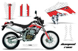 Dirt Bike Graphics Kit MX Decal Wrap For Kawasaki KLX250S 2004-2007 DIAMOND RACE RED WHITE