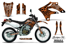 Dirt Bike Graphics Kit MX Decal Wrap For Kawasaki KLX250S 2004-2007 HISH ORANGE-atv motorcycle utv parts accessories gear helmets jackets gloves pantsAll Terrain Depot