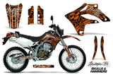 Dirt Bike Graphics Kit MX Decal Wrap For Kawasaki KLX250S 2004-2007 HISH ORANGE