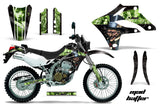 Dirt Bike Graphics Kit MX Decal Wrap For Kawasaki KLX250S 2004-2007 HATTER BLACK GREEN