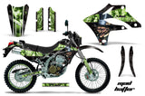 Graphics Kit MX Decal Wrap + # Plates For Kawasaki KLX250S 2004-2007 HATTER GREEN BLACK
