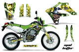 Dirt Bike Graphics Kit MX Decal Wrap For Kawasaki KLX250S 2004-2007 HATTER YELLOW GREEN