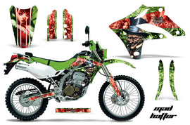 Dirt Bike Graphics Kit MX Decal Wrap For Kawasaki KLX250S 2004-2007 HATTER GREEN RED-atv motorcycle utv parts accessories gear helmets jackets gloves pantsAll Terrain Depot