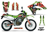 Dirt Bike Graphics Kit MX Decal Wrap For Kawasaki KLX250S 2004-2007 HATTER GREEN RED