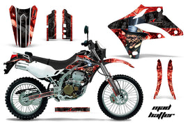 Dirt Bike Graphics Kit MX Decal Wrap For Kawasaki KLX250S 2004-2007 HATTER BLACK RED-atv motorcycle utv parts accessories gear helmets jackets gloves pantsAll Terrain Depot