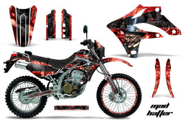 Graphics Kit MX Decal Wrap + # Plates For Kawasaki KLX250S 2004-2007 HATTER RED BLACK-atv motorcycle utv parts accessories gear helmets jackets gloves pantsAll Terrain Depot