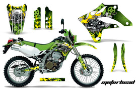 Dirt Bike Graphics Kit MX Decal Wrap For Kawasaki KLX250S 2004-2007 MOTORHEAD GREEN-atv motorcycle utv parts accessories gear helmets jackets gloves pantsAll Terrain Depot