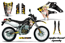 Dirt Bike Graphics Kit MX Decal Wrap For Kawasaki KLX250S 2004-2007 MOTO MANDY WHITE BLACK-atv motorcycle utv parts accessories gear helmets jackets gloves pantsAll Terrain Depot