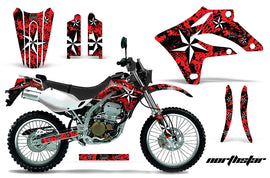 Dirt Bike Graphics Kit MX Decal Wrap For Kawasaki KLX250S 2004-2007 NORTHSTAR RED WHITE-atv motorcycle utv parts accessories gear helmets jackets gloves pantsAll Terrain Depot