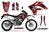 Dirt Bike Graphics Kit MX Decal Wrap For Kawasaki KLX250S 2004-2007 NORTHSTAR RED WHITE