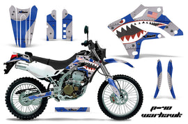 Dirt Bike Graphics Kit MX Decal Wrap For Kawasaki KLX250S 2004-2007 WARHAWK BLUE-atv motorcycle utv parts accessories gear helmets jackets gloves pantsAll Terrain Depot