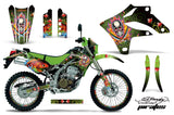 Graphics Kit MX Decal Wrap + # Plates For Kawasaki KLX250S 2004-2007 EDHP GREEN