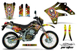Graphics Kit MX Decal Wrap + # Plates For Kawasaki KLX250S 2004-2007 EDHP YELLOW