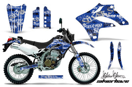 Dirt Bike Graphics Kit MX Decal Wrap For Kawasaki KLX250S 2004-2007 SSSH BLACK BLUE-atv motorcycle utv parts accessories gear helmets jackets gloves pantsAll Terrain Depot