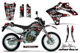 Dirt Bike Graphics Kit MX Decal Wrap For Kawasaki KLX250S 2004-2007 SSSH RED BLACK