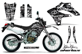 Dirt Bike Graphics Kit MX Decal Wrap For Kawasaki KLX250S 2004-2007 SSSH SILVER BLACK-atv motorcycle utv parts accessories gear helmets jackets gloves pantsAll Terrain Depot