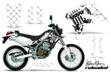 Dirt Bike Graphics Kit MX Decal Wrap For Kawasaki KLX250S 2004-2007 RELOADED BLACK WHITE