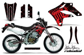 Dirt Bike Graphics Kit MX Decal Wrap For Kawasaki KLX250S 2004-2007 RELOADED RED BLACK-atv motorcycle utv parts accessories gear helmets jackets gloves pantsAll Terrain Depot
