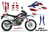Dirt Bike Graphics Kit MX Decal Wrap For Kawasaki KLX250S 2004-2007 USA FLAG