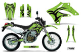 Dirt Bike Graphics Kit MX Decal Wrap For Kawasaki KLX250S 2004-2007 TRIBE BLACK GREEN