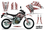 Dirt Bike Graphics Kit MX Decal Wrap For Kawasaki KLX250S 2004-2007 WIDOW RED WHITE