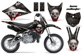 Dirt Bike Graphics Kit Decal Sticker Wrap For Kawasaki KLX110L 2010-2016 BONES BLACK