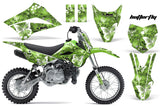 Dirt Bike Graphics Kit Decal Sticker Wrap For Kawasaki KLX110L 2010-2016 BUTTERFLIES WHITE GREEN