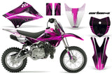 Dirt Bike Graphics Kit Decal Sticker Wrap For Kawasaki KLX110L 2010-2016 CARBONX PINK