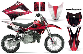 Dirt Bike Graphics Kit Decal Sticker Wrap For Kawasaki KLX110L 2010-2016 CARBONX RED-atv motorcycle utv parts accessories gear helmets jackets gloves pantsAll Terrain Depot